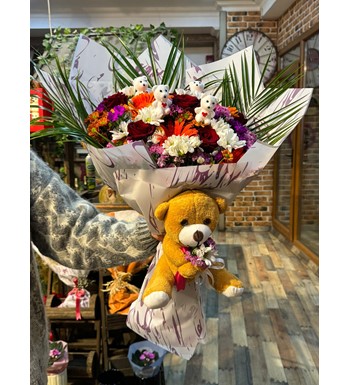 Denizli çiçek karışık kır buketi