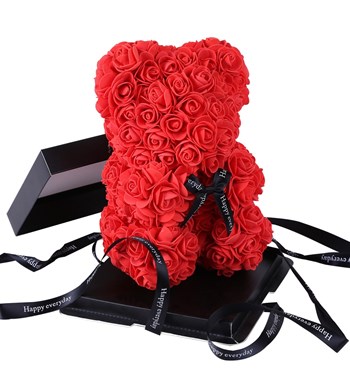 kırmızı gül ayıcık